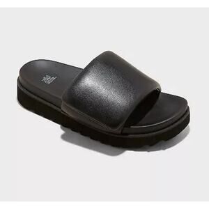 Wild Fable Black Slide Sandals
